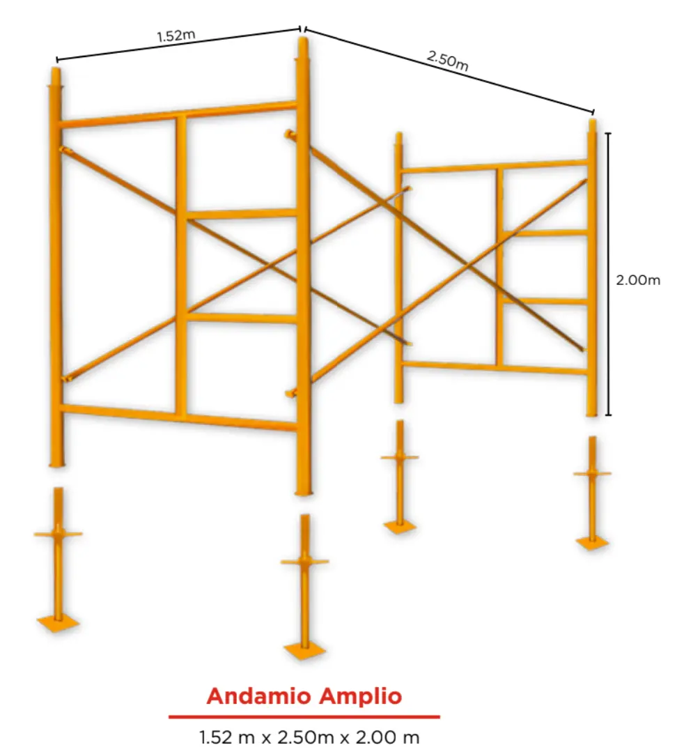 Andamio amplio de Andamios Amarillos