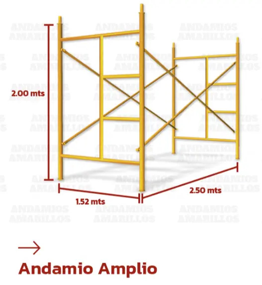 Andamio amplio para obra civil e infraestructura de Andamios Amarillos