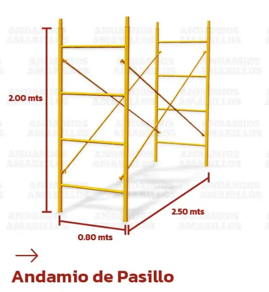 Andamio de pasillos para proyectos de construcción de Andamios Amarillos