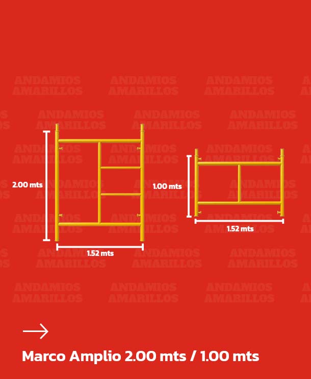 Marco Amplio 2.00 mts / 1.00 mts