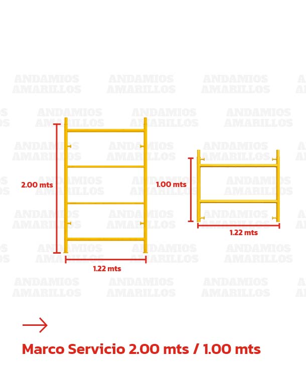 Marco Servicio 2.00 mts / 1.00 mts